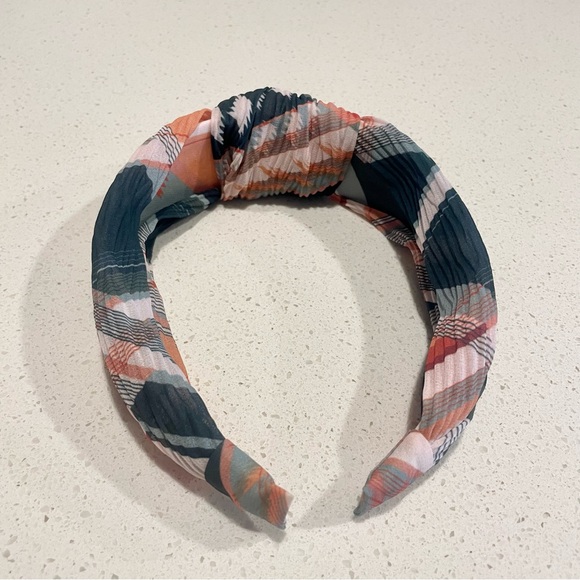 Anthropologie Green Plaid Headband - Picture 2 of 3